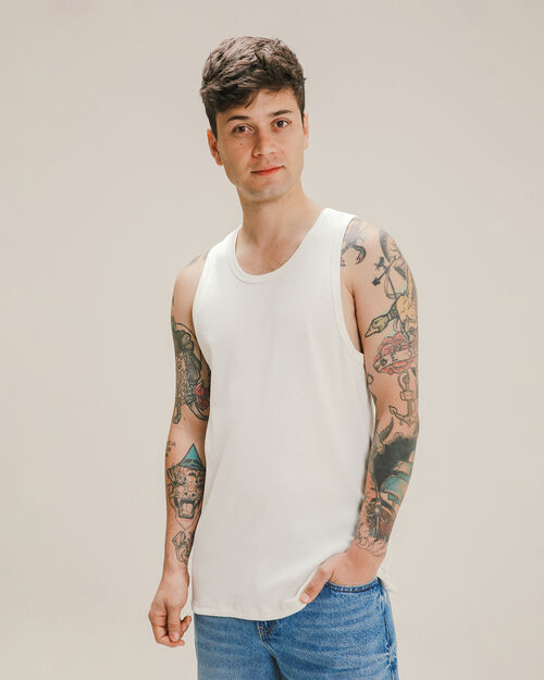 Playera Sin Mangas Blanca